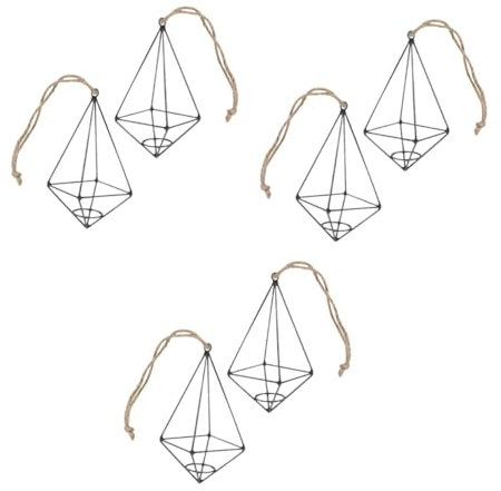 Didiseaon 6pcs Hanging Air Plant Stand Geometric Wall Decor Air Holder for Patio