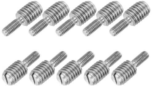 PATIKIL M4 x 10 till M8 x 10 dubbelsidig gängstift skruvbultar 10 stycken slitshuvud 304 rostfritt stål stångbultar gängreducerare adapter för möbelmontering 20 mm lång