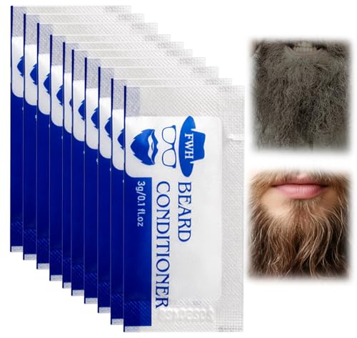 3gx10 Baume àbarbe,Hydratant Barbe,Baume moustache Homme adoucissant,Soin moustache,protecteur contre les démangeaisons et l'inconfor,Rend la barbe douce et lisse sans frisottis