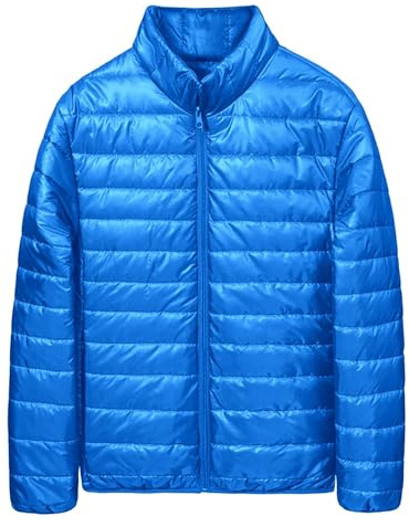 BIISDOST Lightweight Quilted Jacket Men's Transition Jacket Warm Winter Jacket with Pockets Lightweight Down Jackets Without Hood Breathable Puffer Jacket Outdoor Thermal Jacket M/L/XL/XXL/3XL/4XL/5XL
