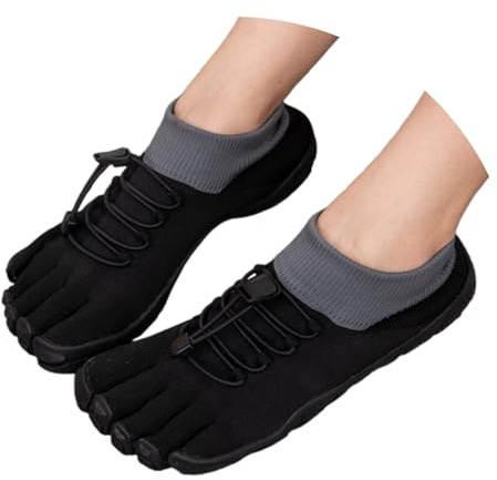 Scarpe per Diabetici Donna Camminata Sportiva da Yoga Traspiranti a Piedi Fitness Indoor Outdoor Corsa Flessibili con Punta (Black, 41)