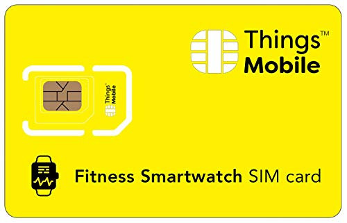 SIM Card per FITNESS SMARTWATCH - Things Mobile - con copertura globale e rete multi-operatore GSM/2G/3G/4G LTE, senza costi fissi, senza scadenza e tariffe competitive con 10 € di credito incluso