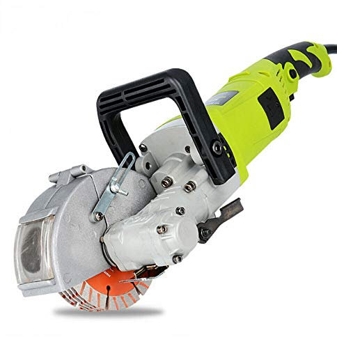 MINUS ONE Wall Chaser, Wall Chaser Machine 125 mm 4000 W elektrisk vägg-chaser spårmaskin väggspår skärmaskin vägg spritare spår skärmaskin vägg stötmaskin, massor av tillbehör, Grön