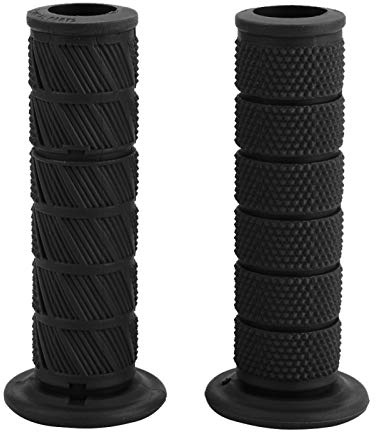 aqxreight Poignées de Moto Antidérapantes en Plastique Poignée de Propulseur D'extrémité de Barre 7/8 22mm Poignée de Guidon de Confort de Moto Poignée de Propulseur(Le Noir)