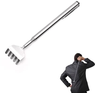 Rascador Trasero, Rascadorde Espalda Telescópico de Acero Inoxidable, Portátil Espalda Rascador, para Elimina Picazón De Espalda Herramienta De Masaje Corporal, para de Cabeza y Otros Cosquillas