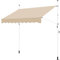 Yaheetech Toldo Manual Retractil para Balcón con Manivela 210-300cm Altura Ajustable Sin Taladrar Resistente a los Rayos UV 250 x 180 cm/Beige