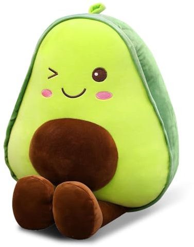 Bukezudang Juguete De Peluche De Aguacate, Cute Avocado Plush, Frutas de Aguacate Lindos Juguetes de Peluche Muñecos de Peluche Juguete de Aguacate de Peluche Cojín para niños, 30CM
