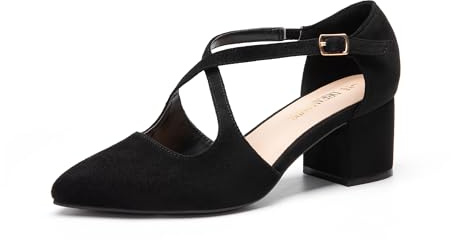 DREAM PAIRS Chaussures à talons fermées pour femme., Noir (Ante ), 38 EU