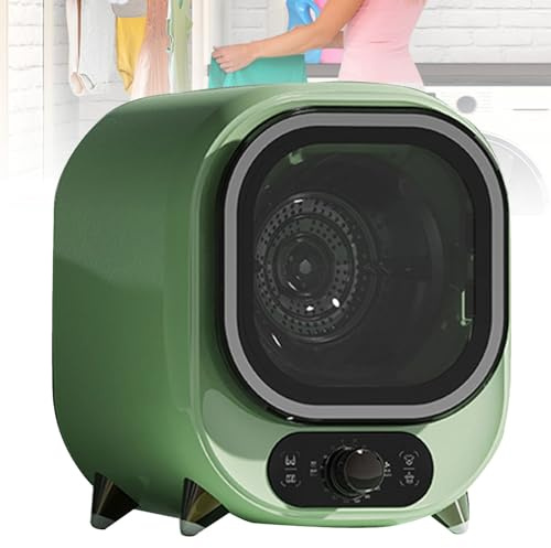 YXCUSAM Portable Tumble Dryer,5kg Condenser Tumble Dryer,Vented Tumble Dryer, Perfect for Counter Top or Wall Mounted Use (Green)