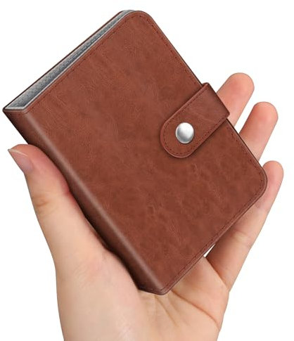 FINTIE Mini Foto Album 2x3 Pollici - 52 Fotos Album per Fujifilm Instax Mini Fotocamera Istantanea/Polaroid Hi-Print Immagini e Kpop Photocard Holder Binder, Marrone