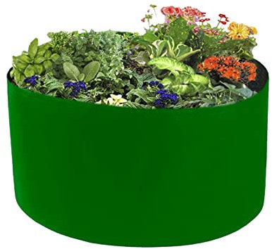 FGYZYP Sacchi da coltivazione in tessuto non tessuto da 100 galloni, vaso da fiori in tessuto di feltro resistente, contenitore rotondo ispessito da giardino rialzato per ortaggi, alberi da frutto,