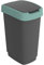 Rotho Twist Mülleimer 25l mit Deckel, Kunststoff, Türkis/Anthrazit