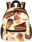VAPOKF Leichter Schulrucksack Kleinkind Rucksack Kleine Reise Schultertasche für Jungen Mädchen Kinder, Schokolade Kuchen Eis Macaron, multi, 25.4x10x30 CM/10x4x12 in