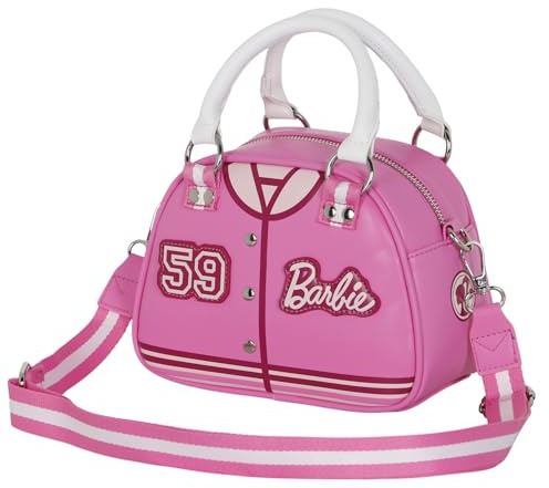 Barbie Varsity-Bolso Bowling Fashion, Rosa, 22 x 16 cm