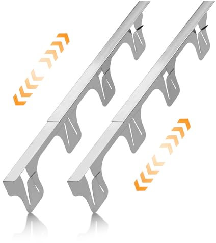 SZJHXIN Stove Gap Filler, Stove Gap Covers Stainless Steel, Adjustable 13.8-27.5 In(2 Pack), Heat Resistant, Gas Stove Side Gap Protector, Silver