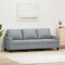 Cozynest 3 Sitzer Sofa Hellgrau 180 cm Stoff