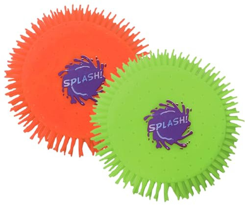 AOEVUIR 2 Pcs Wasser Frisbee Water Disc Wasser Wurfscheibe aus Schaumstoff und Silikon Extra Soft in knalligen Farben für den Sommer