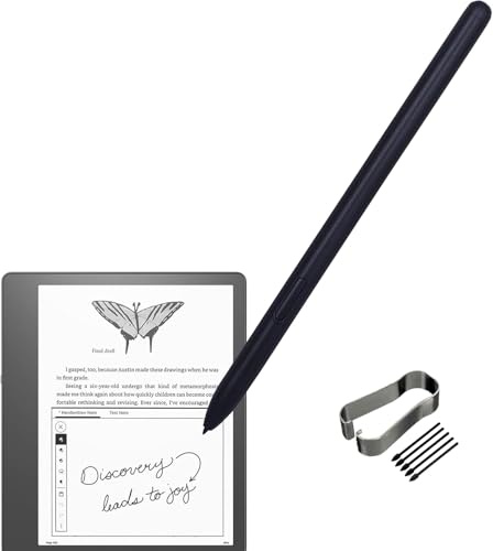 Stylet pour Kindle Scribe Premium Pen compatible avec Kindle et écriture de cahier numérique, remplacement de dessin pour Kindle Scribe Pen avec fixation magnétique, sensibilité à la pression 4096