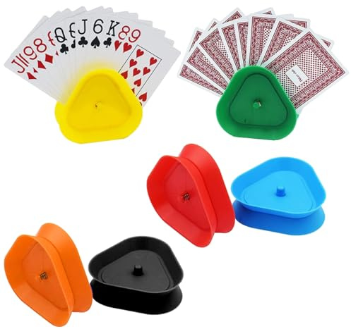 HTTDSLF 6 Piezas Soporte para Naipes, Criveple Juego de Cartas para Niños, Soporte para Juego de Cartas, Soporte para Tarjetas de Juego, para Personas Mayores y Niños