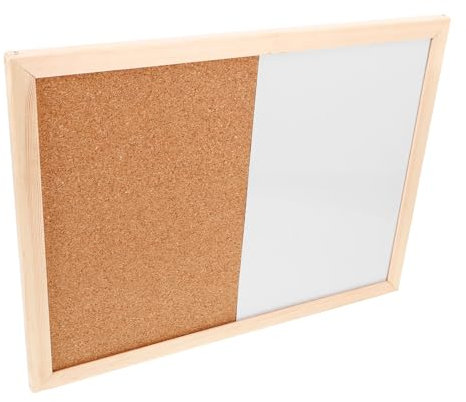 HOMSFOU Tableau Mémo Mural Combiné Liège et Tableau avec Cadre et Élégant pour Organiser Vos Messages et Notes