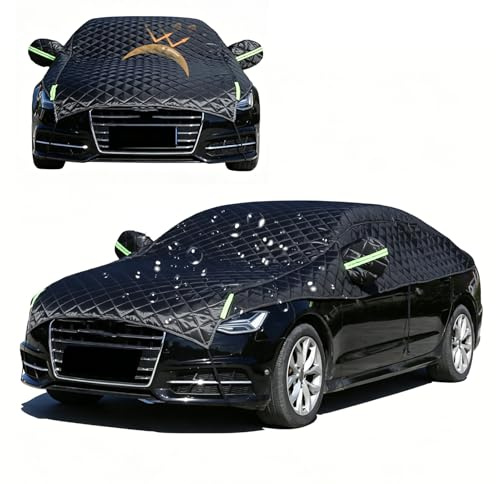 Generico Copertura Antigrandine Parziale per Auto,Protezione Rinforzata per Parabrezza,Copertura Parziale Impermeabile E Resistente Ai Raggi UV,per Veicoli Interni Ed Esterni,Nero,Fit SUV