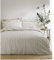 Yard Hebden Mélange Stripe Cotton Duvet Set – Ultra Soft Reversible Striped Bedding (Natural – King)