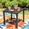 MFSTUDIO Gartentisch, Beistelltisch aus Metall, Balkontisch, Gartentisch für Kaffee, Tee, Bistro, Kleiner Tisch, Beistelltisch Outdoor, Schwarz