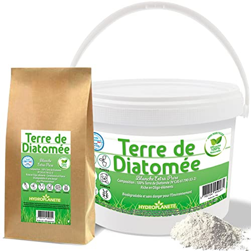 HYDROPLANETE Terra di Diatomee 400g 1kg 2kg 5kg 10kg 20kg | Terra Diatomacea Grado Alimentare Multiuso in Agricoltura Biologica e Casa | Fertlizzante Naturale e Controllo dei Parassiti (1,5 kg)