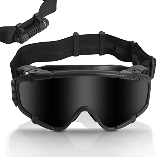 Airsoft Anti-Fog Goggles with Fan Anti-Dust Adjustable Outdoor Tactical Paintball BB Ball Safety Glasses Eyewear with 2 Lens,A