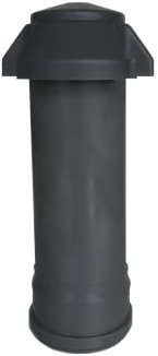 Drainagelüfter/Dachlüfter mit Muffenrohr passend für alle HT- und KG-Rohre, Dachentlüftung, Abluft, PVC, DN 70, DN 75, DN 100, DN 110, Gummidichtung (DN 100 / DN 110)