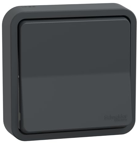 Schneider Electric - Mureva Styl - Va et vient - complet encastré - IP55 - IK08 connex auto - gris - MUR35037