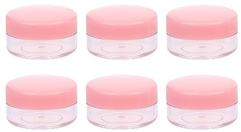 XPEX 6 Stück Döschen, 10 ml Leerdose klarer Tiegel, Cremedose Leer Transparent Tiegel mit Schraubverschluss Reise Töpfchen Döschen Set, für Lotion, Creme, Mini-Kerzen, Kosmetik