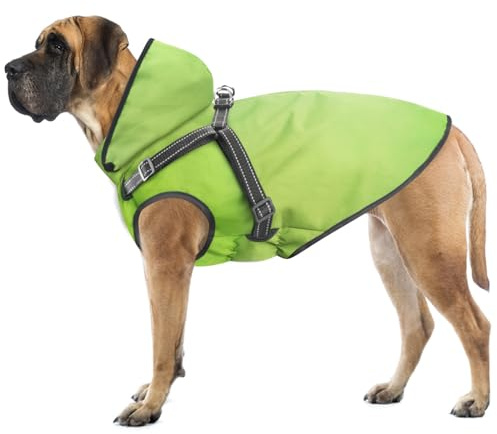 Mosucoirl Dog Raincoat & Hoodie - Waterproof, Reflective, Adjustable Rain Jacket for Small to Large Dogs & Puppies