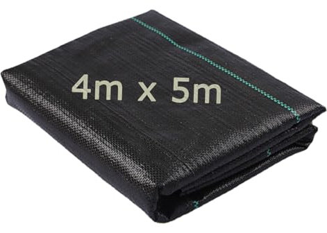 aotusoa 4m x 5m Telo Pacciamatura Non Tessuto 90 g/m² Anti Erbacce per Giardino & Orto Permeabile all'Acqua Protezione Contro Resistente agli Strappi Alta Stabilizzazione UV (4m x 5m = 20m²)