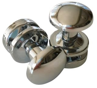 Lot de 2 patères blanches pour sèche serviette, paire de crochet pour radiateur sèche serviette (Chrome)