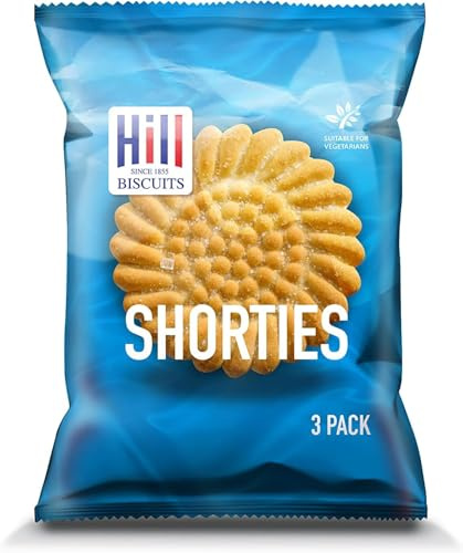 Hill Biscuit Portion Mini Packs | Perfect for On-The-Go Snacking, Office, Travel | Shorties Flavour - 40 Packs (3 Biscuits In Each Pack)