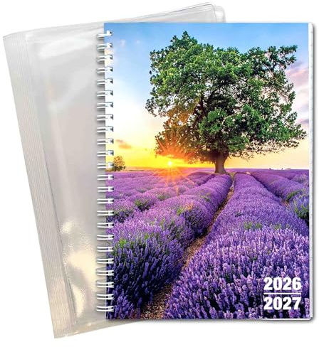 Set: F&L Lehrerkalender A5 mit Schutzhülle, Kompaktplaner 2026/2027, Spiralbindung, Motiv