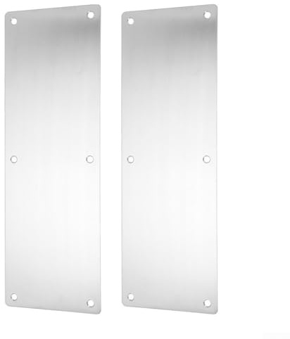 FACULX Plaque de poussée de porte en acier inoxydable - Pour intérieur et extérieur - Pour portes battantes - Résistant aux rayures