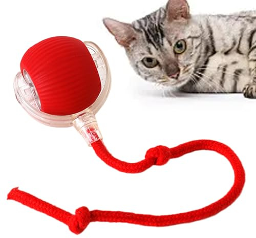SVCEQZE Pelota Interactiva Inteligente De Juguete para Mascotas, 6x6x6cm Pelota Interactiva para Gatos,Juguetes Automáticos para Ejercicios De Mascotas, Bola Rodante Interactivas para Perros, Juguete