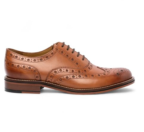 Scarpe Eleganti da Ufficio Formali da Uomo Chapman & Moore in Pelle Marrone Chiaro con Punta a Coda di Rondine
