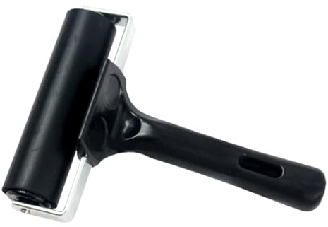 NIYANGLE Rullo per Inchiostro in Plastica Nero 15 Cm Manico Confortevole e Struttura Robusta per Stampa e Incisione Artistica