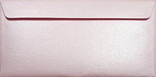 Netuno 25 Briefumschläge Perlmutt-Rosa DIN Lang 110x 220 mm 120g Majestic Petal elegante Umschläge DL Perlglanz für Einladungen Hochzeit Geburtstagskarten Weihnachtskarten Briefhüllen lang elegant