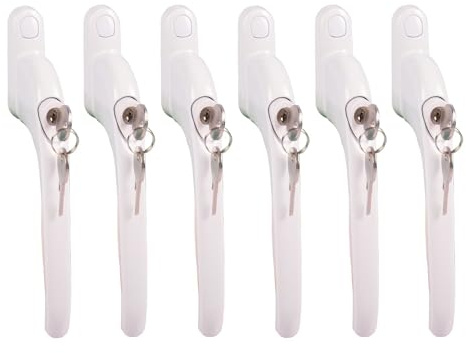 Secure@Home Set of 6 Window Handles Lockable Safety Window Handle Child