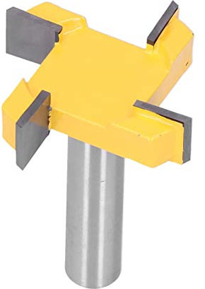 Ausla CNC Router Bit, 8mm Shank 2 Inch Diameter Tungsten Steel 4 Flute Slab Flattening Planing Bit Woodworking Tool for Trimming Grooving and Surface Milling