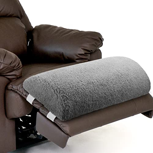 Wesiti Recliner Foot Pillow Cushion High Resilience Sherpa Memory Foam Bolster Sleeping Rest Multipurpose Half Roll Leg Pillow Suitable for Bed Chair Sofa Headrest Back Lumbar Leg Support(Light Gray)
