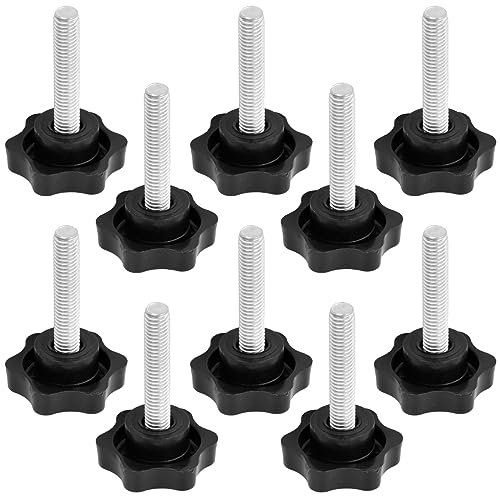 10 Piezas Tornillo de Pulgar Tornillos para Metales M6 / M8 Sujeción Manija Perilla Cabeza Moleteada Acero al Carbono Tornillos Moleteados Perilla de Estrella (M8/10pcs)
