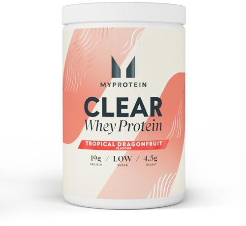 Myprotein Clear Whey Isolate Protein Powder - Tropical Dragenfruit - 500g - 20 Servings - Cool and Refreshing Whey Protein Shake Alternative - 20g Protein and 4g BCAA per Serving