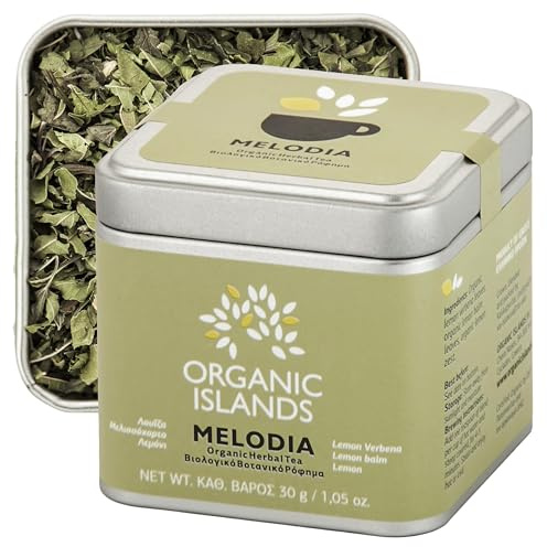 Organic Islands Tisana Deteinata Senza Zucchero “Melodia” – Infuso Naturale alla Verbena al Limone, Melissa e Scorza di Limone – Bevanda Erboristica Digestiva, Facile da Preparare