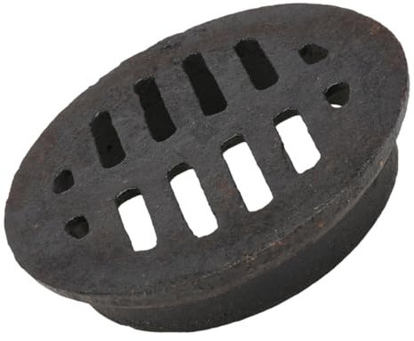 KITANDOVE Cast Iron Floor Drain Sewer Drain Cover Kitchen Trench Cover Trench Supply Kitchen Sewer Cover Trench Drain Cover Outside Trench Drain Grate Outdoor Trench Grate Sewer Supply Black