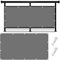 Sonnenschutz Schatten Sonnenschutz Markise 130 x 300 cm Wasserdicht Sonnenschutz UV Schutz, mit Seil Sonnensegel Sonnenschutz Sonnensegel Balkon Ohne Bohren, für Balkon Garten, Hellgrau
